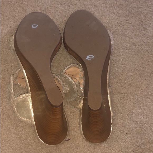 Jack Rogers size 10 Luccia platinum slide wedges - Picture 5 of 8